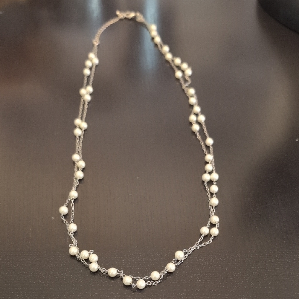 Lia Sophia Elegant Pearl Beaded Necklace